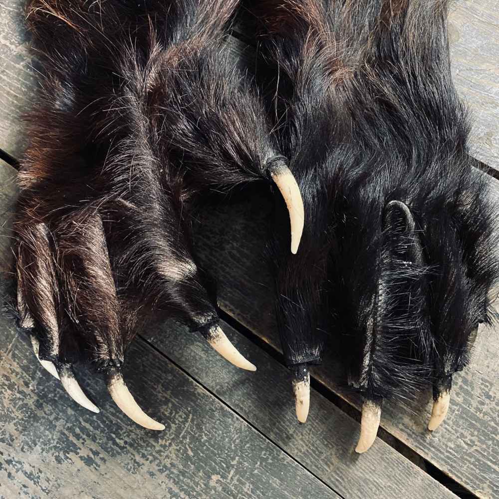 fell handschuhe Krallenhandschuhe Fell | Dunkelbraun – Krampuszeugs e.U