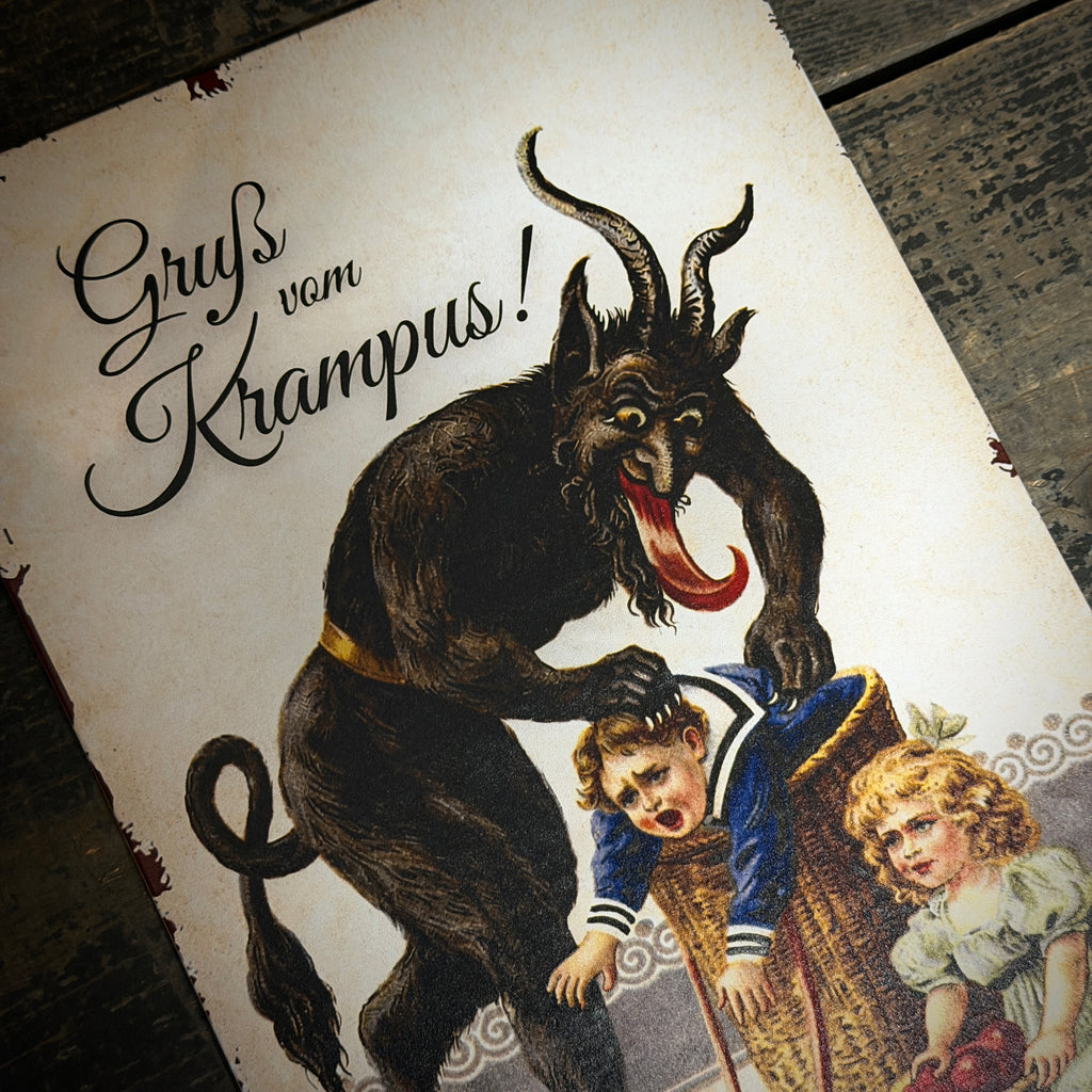 Blechschild | Gruss vom Krampus