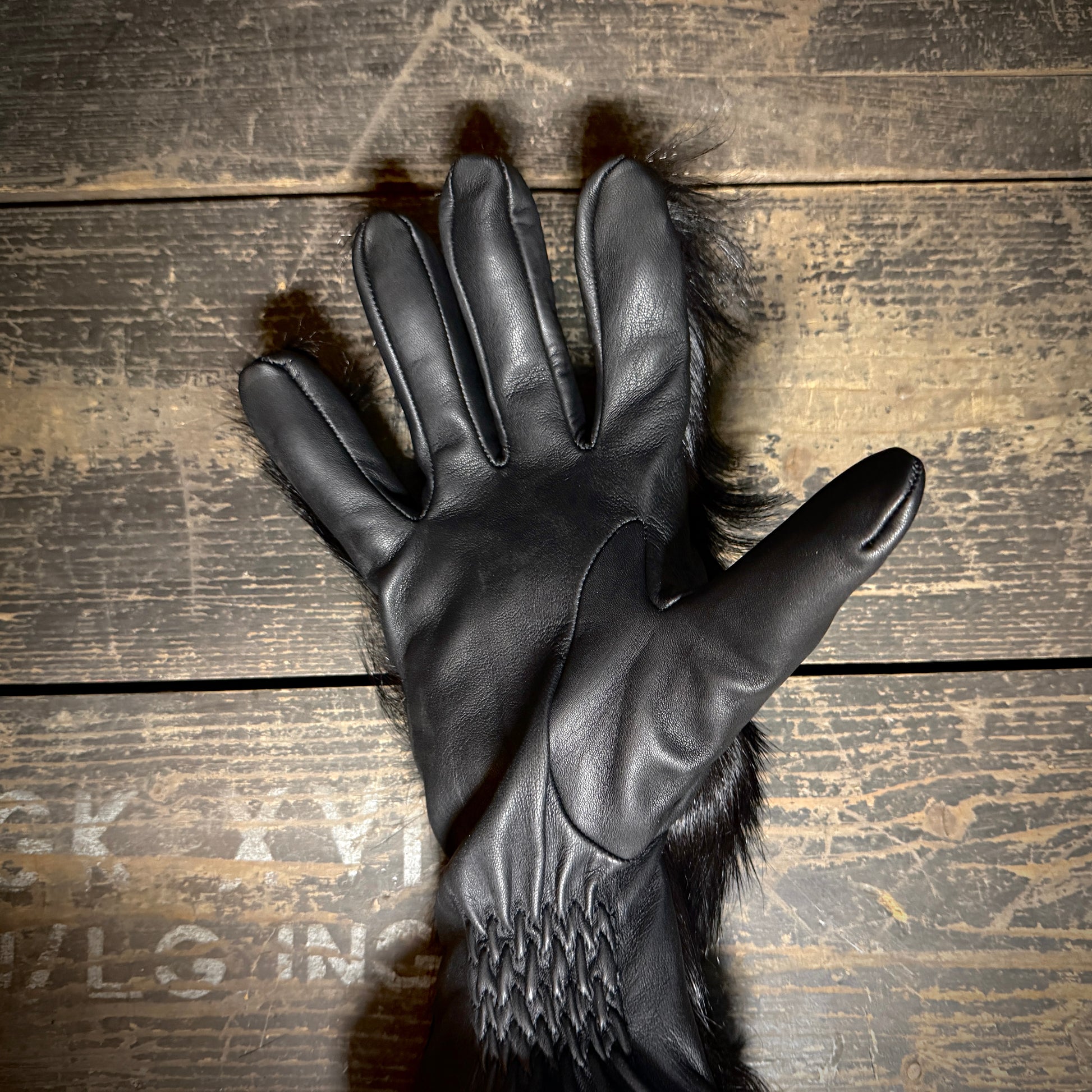 Fellhandschuhe | Schwarz