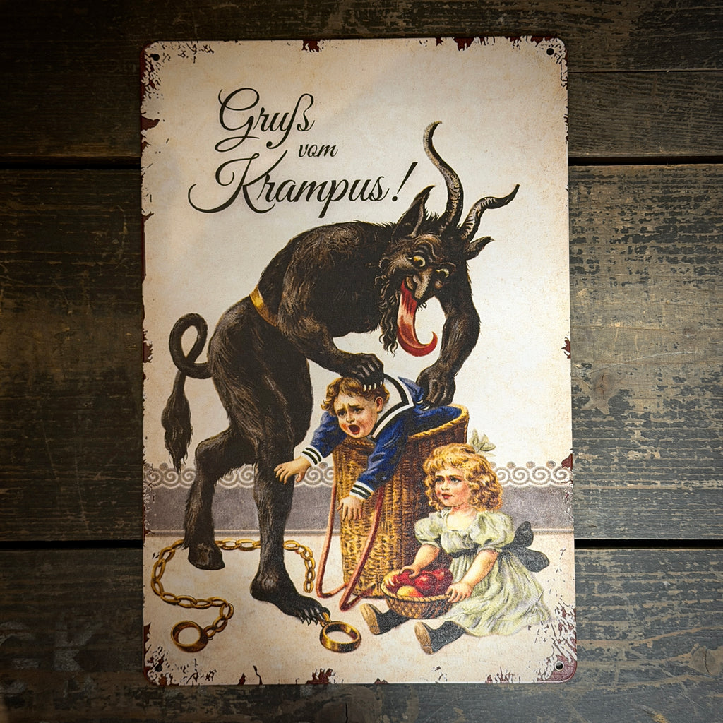 Blechschild | Gruss vom Krampus