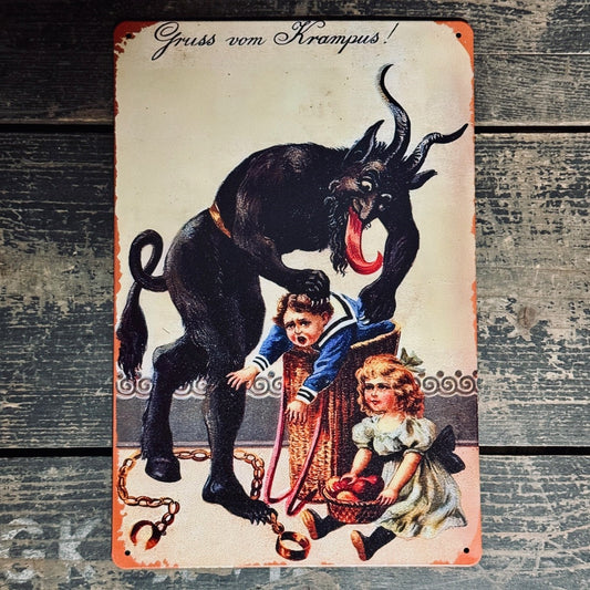 Blechschild | Gruss vom Krampus