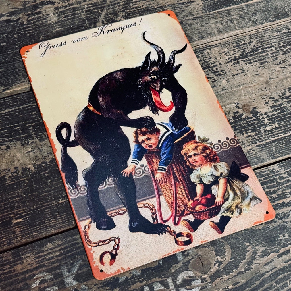 Blechschild | Gruss vom Krampus