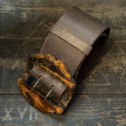 Ledergürtel 8cm | Braun