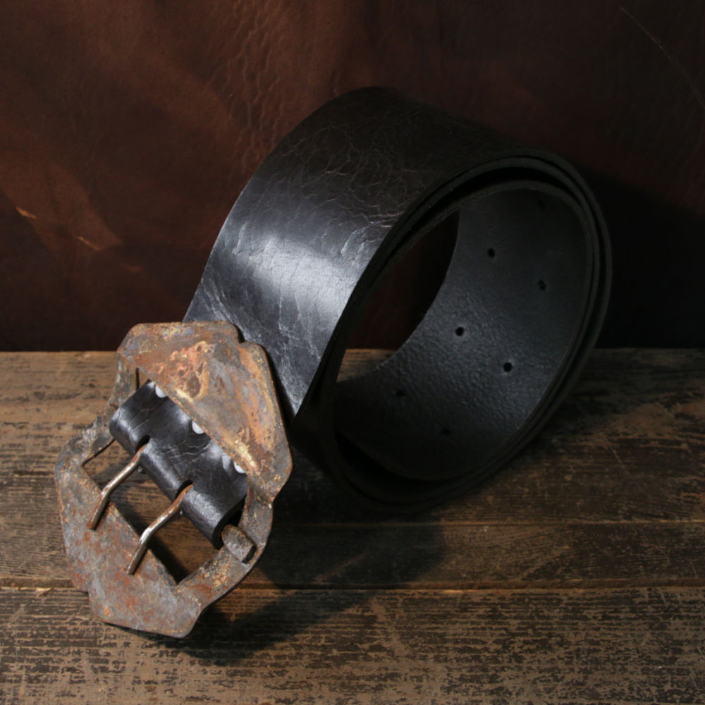 Ledergürtel 8cm | Schwarz