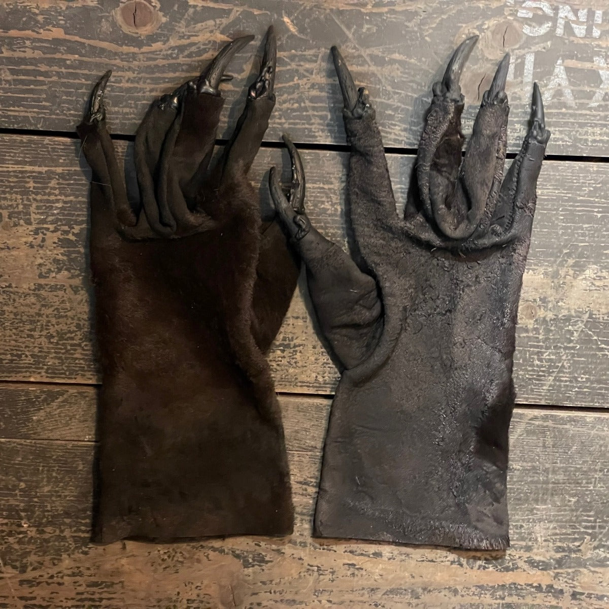 Krallenhandschuhe Ledrig | Dunkelbraun