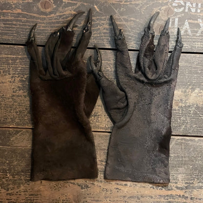 Krallenhandschuhe Ledrig | Dunkelbraun