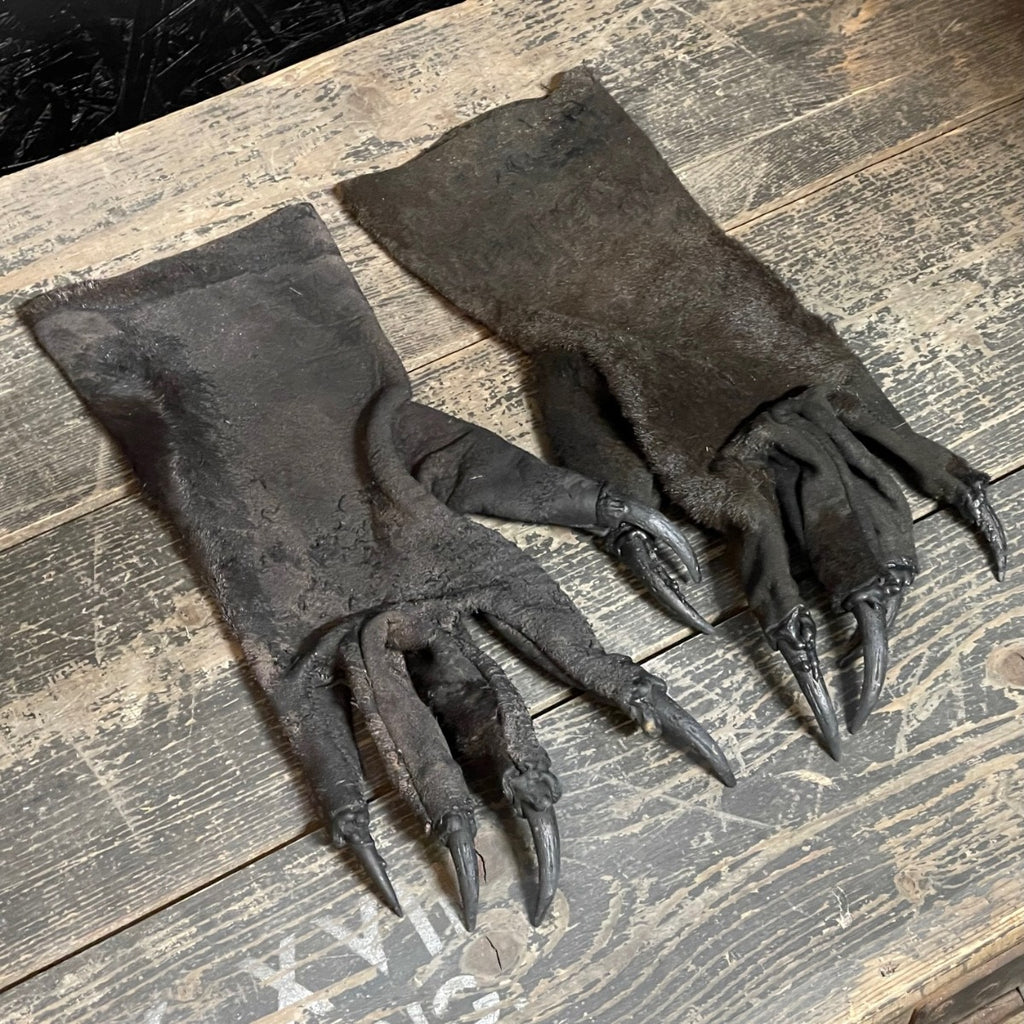 handschuh mit krallen Krallenhandschuhe Ledrig | Dunkelbraun – Krampuszeugs e.U
