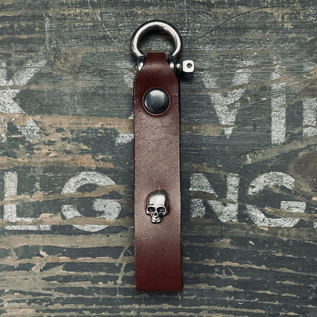 Schlüsselanhänger Skull | Braun